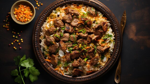 Photo plov a national middle asian dish