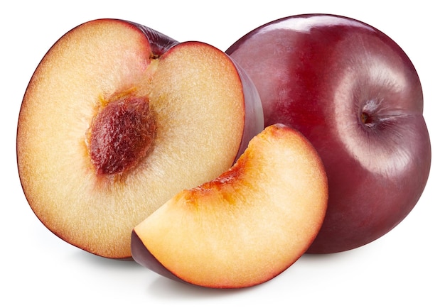 Plum fruit isolate Plum on white Plum clipping path High End Retouching