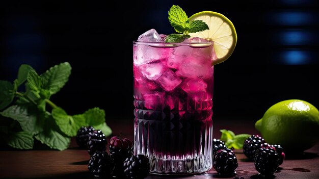 Plum purple cocktails