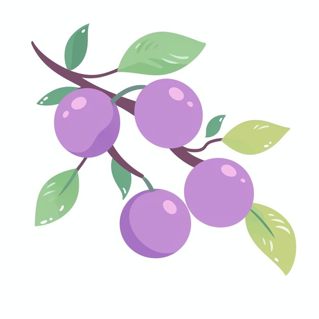 plum on transparent background