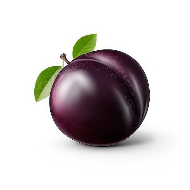 Plum on a white background