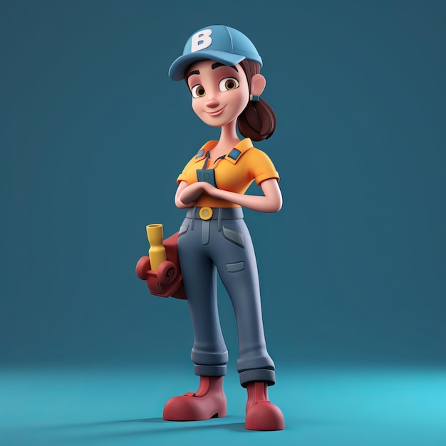 A plumber animated character