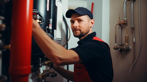 Photo plumber in the kitchen