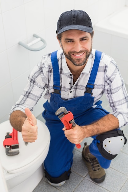 Plumber smiling at the camera