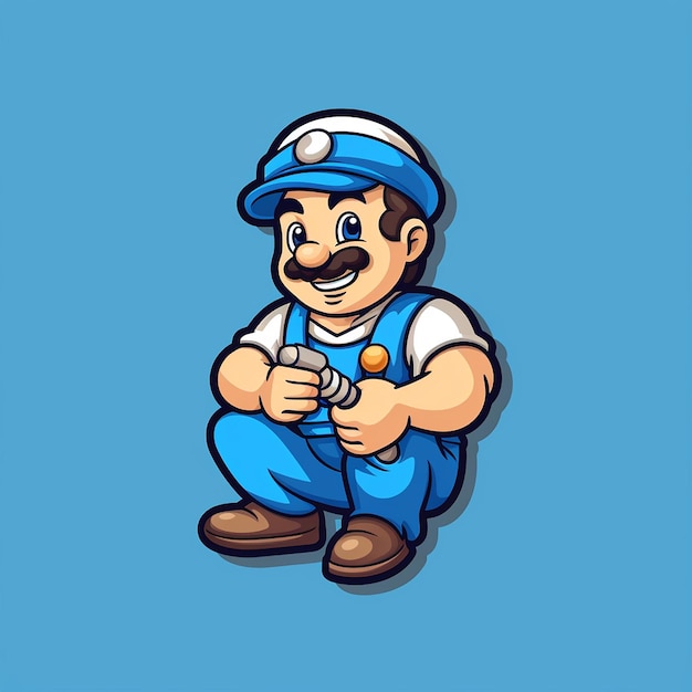 Photo plumbers icon simple flat vector art