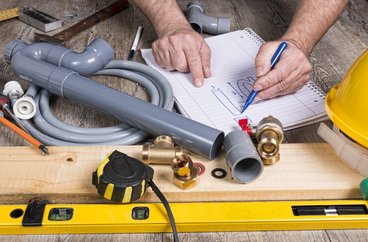 Photo plumbing with different tools
