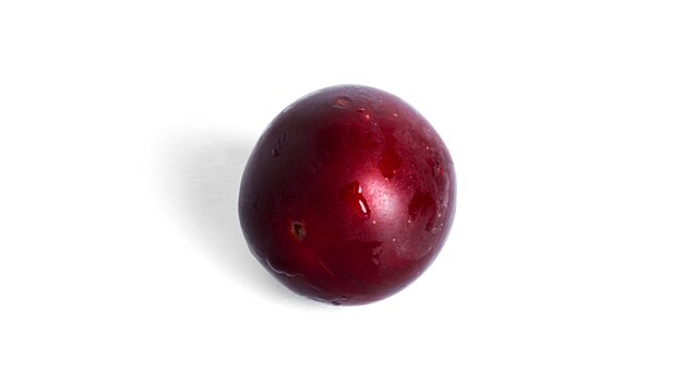 Plums isolated on a white background. 