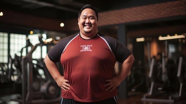 Plus Size Asian Man Gym Journey