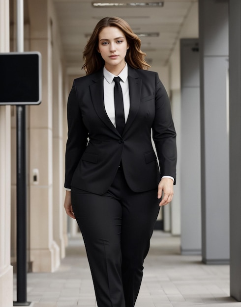 Фото Модель бизнесменки в костюме.
