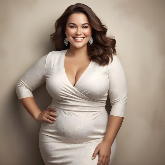 Plus Size Schoonheid Vrouw Lachen