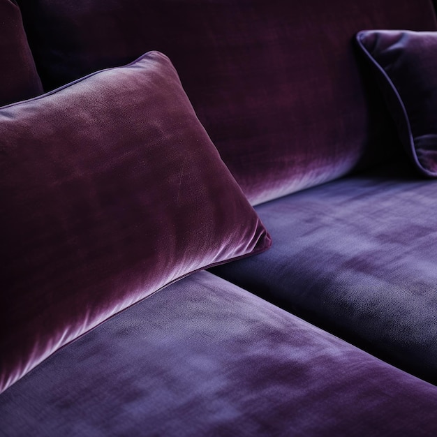 Plush Velvet Couch closeup