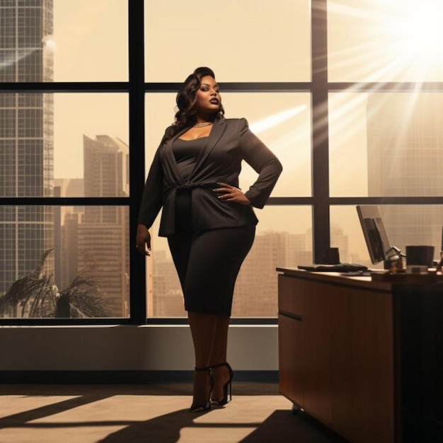 Plussize Manager CEO Business Manager Zwarte vrouw