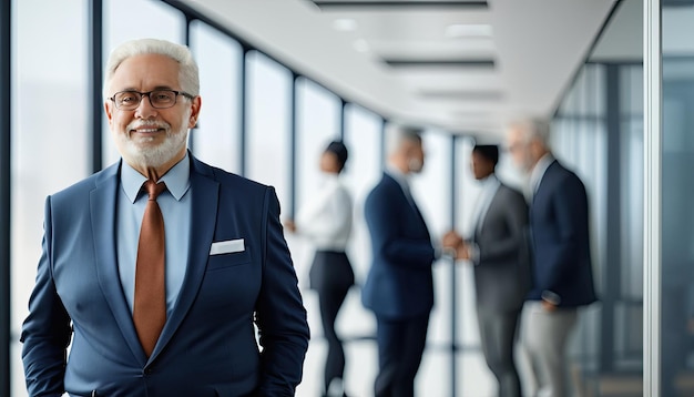 Plussize manager man in zakelijk shirt op kamer zakelijke stijl klassieke stijl portret van een elegante