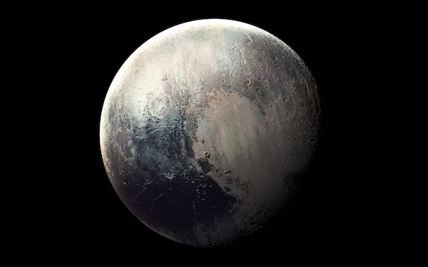 Pluto in de ruimte, 3D illustratie. .