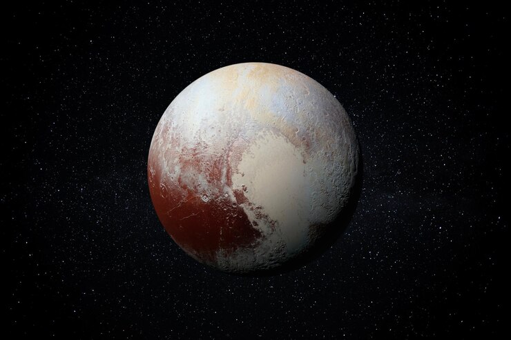 Foto pluto in de ruimte deze afbeeldingselementen zijn geleverd door nasa