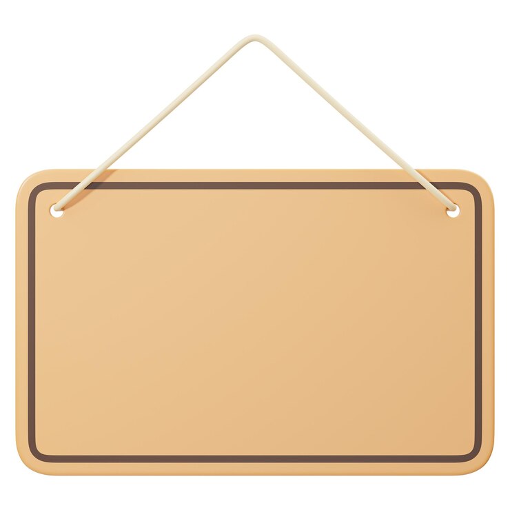 Photo png 3d blank cafe sign element illustration transparent background