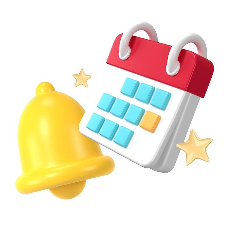 Photo png 3d reminder calendar element illustration transparent background