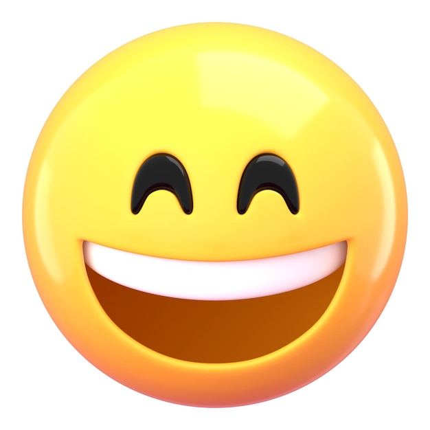png 3d smiling emoticon sticker transparent background