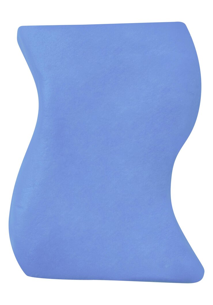 Foto png abstracte vorm klei ambacht onregelmatige gestructureerde vorm in blauw diy creatieve kunst