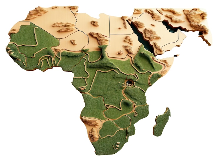Photo png アフリカの地形図のパズル