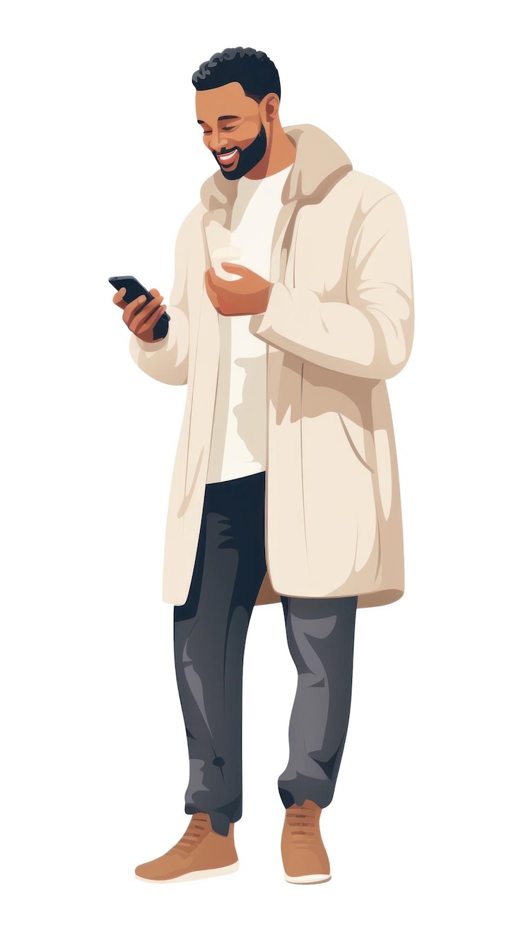 Photo png african american man jacket adult white background
