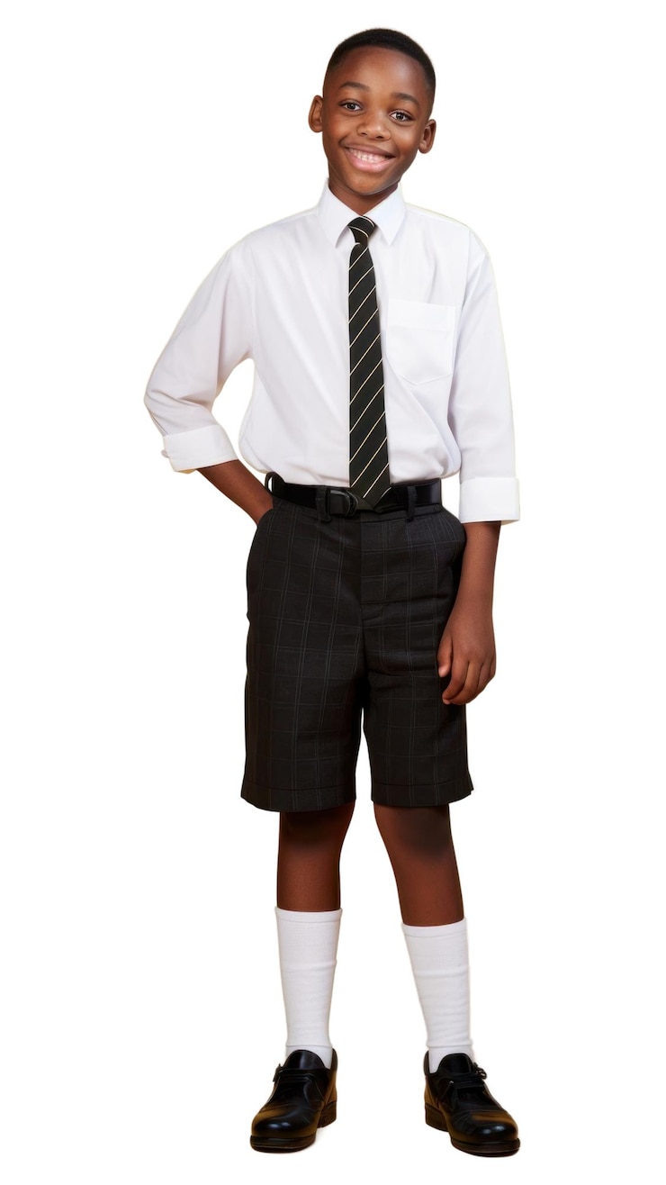 Photo png african student with happy face portrait standing adult