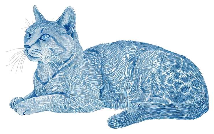 Foto png antiek van een kat die een schets van een dier tekent