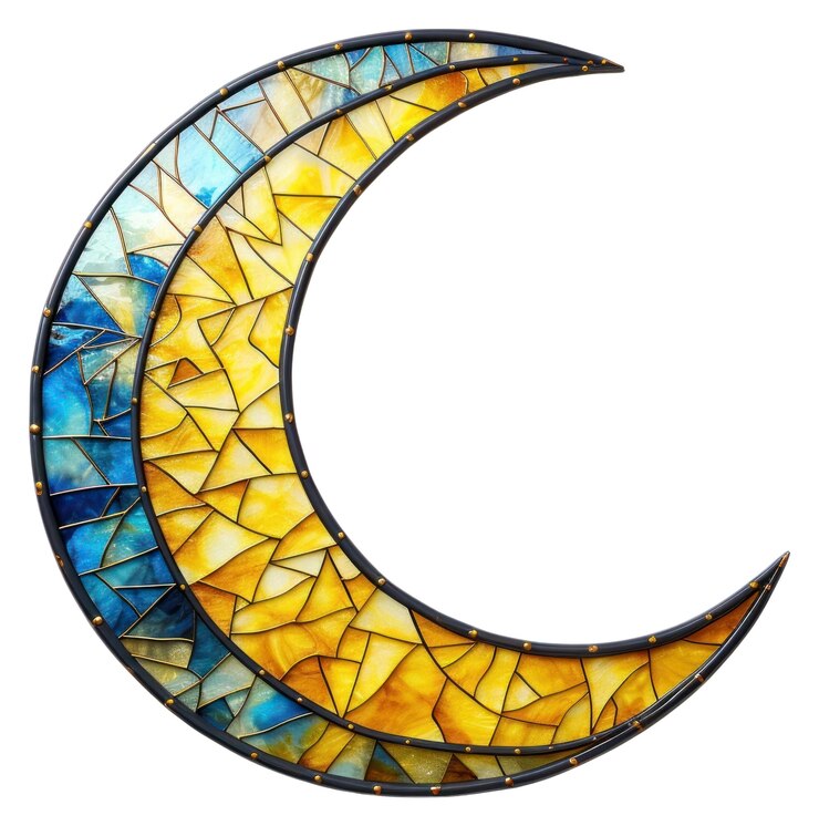 Photo png art yellow glass moon