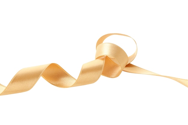Photo png beige twisted ribbon isolated on white background