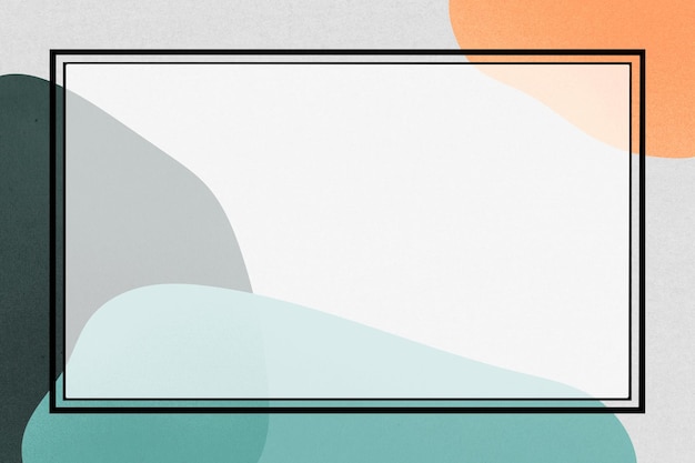 png black frame on abstract retro orange green background