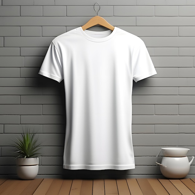 PNG Blank Tshirt Mockup on a Gray Background