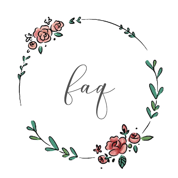 PNG botanical FAQ Instagram story highlight cover transparent background