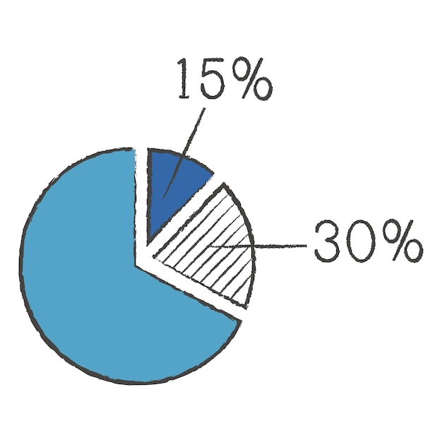 Png business pie chart ontwerp element transparante achtergrond