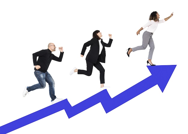 png business team with large magnet transparent background