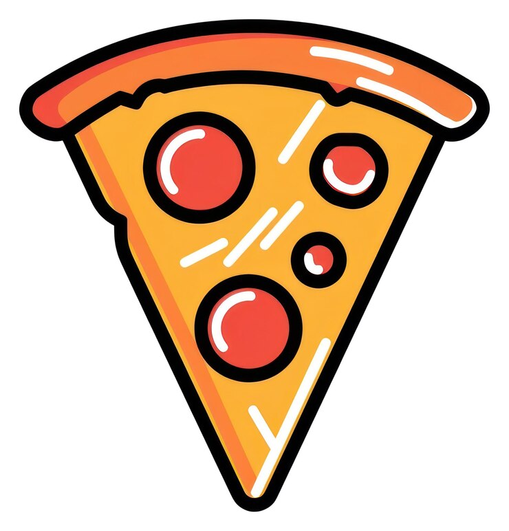Foto png cartoon pizza snee icoon