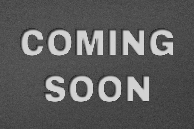 png clipart coming soon paper cut lettering word art