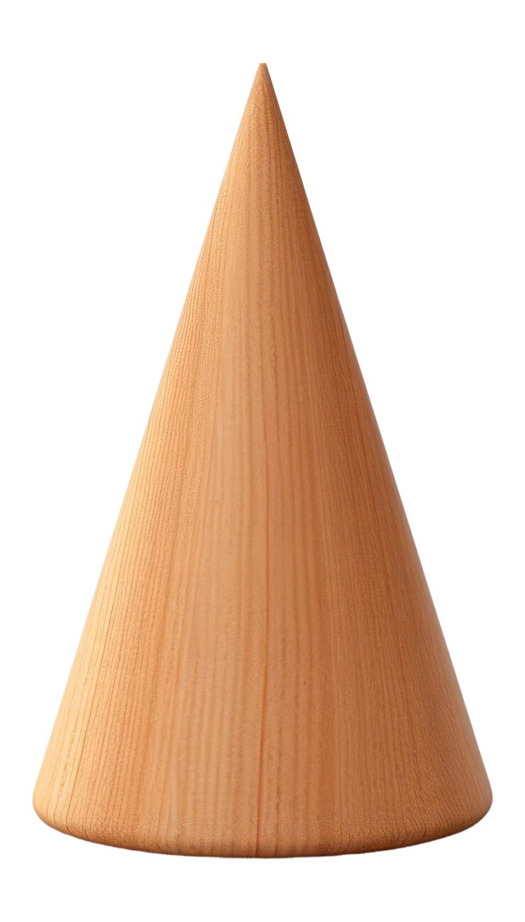 Photo png 콘 모양의 나무 색 배경 단순함