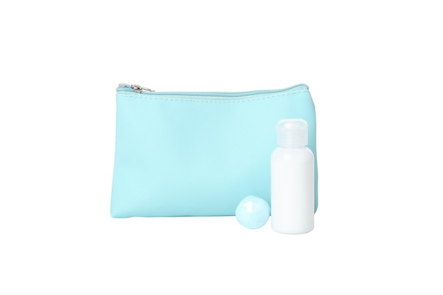 Photo png cosmetic bag isolated on white background