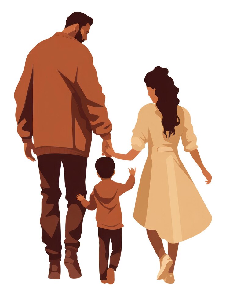 Photo png couple walking family father ai generated image by rawpixel