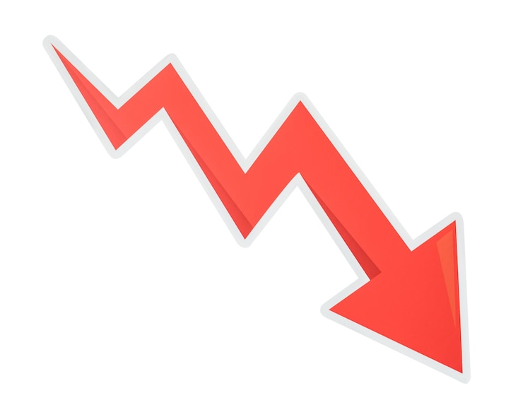 Photo png critical down arrow icon sticker transparent background