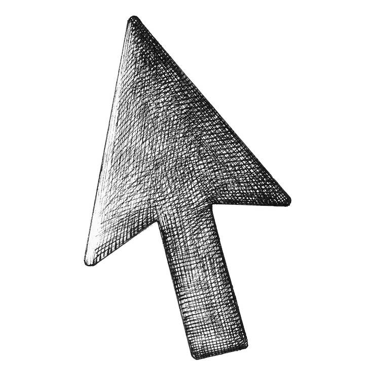 Photo png cursor vintage clipart sticker grey scale