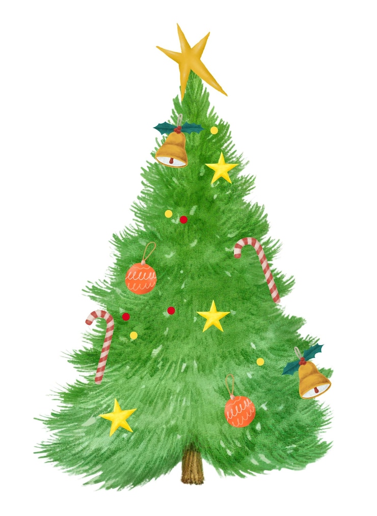 Photo png cute christmas tree illustration transparent background