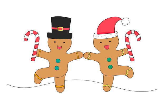 Png Dancing gingerbread men element transparent background