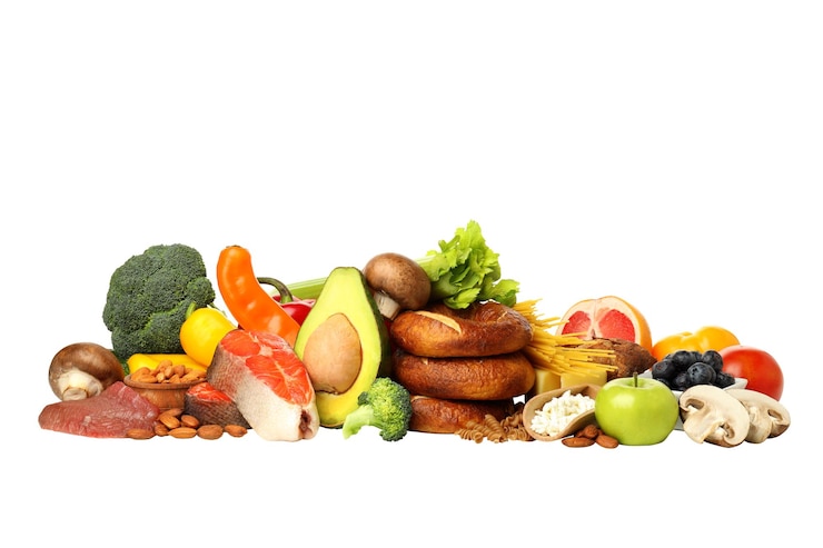 Фотография png различные продукты на белом фоне
