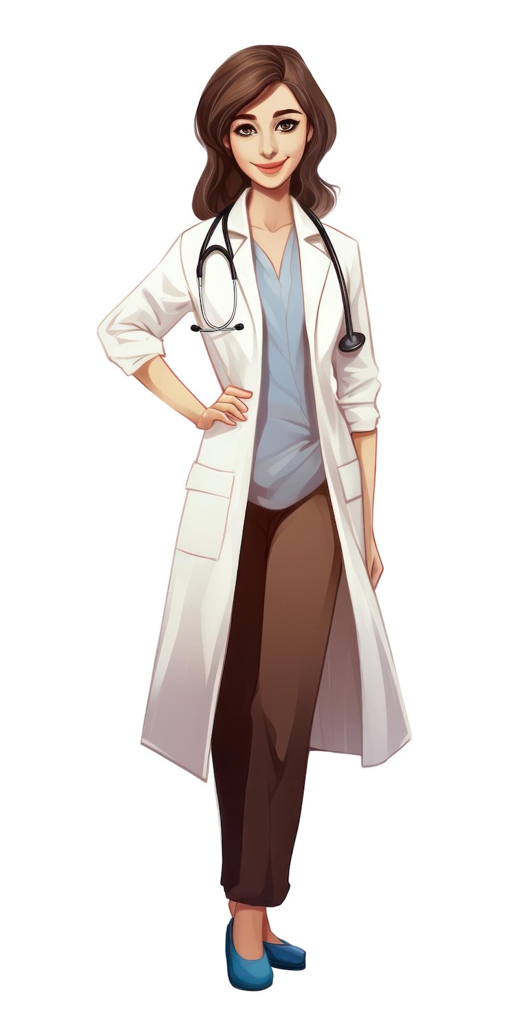 Photo png doctor cartoon adult woman