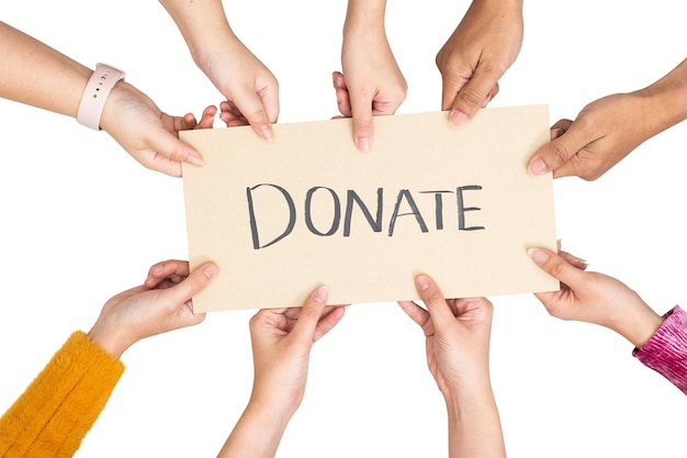 Png Donate sign mockup for charity campaign