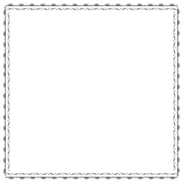 png ethnic tribal border frame doodle style