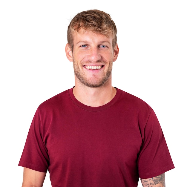 png european man smiling mockup cheerful expression closeup portrait