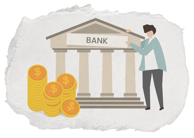 Png financial ripped paper sticker savings transparent background