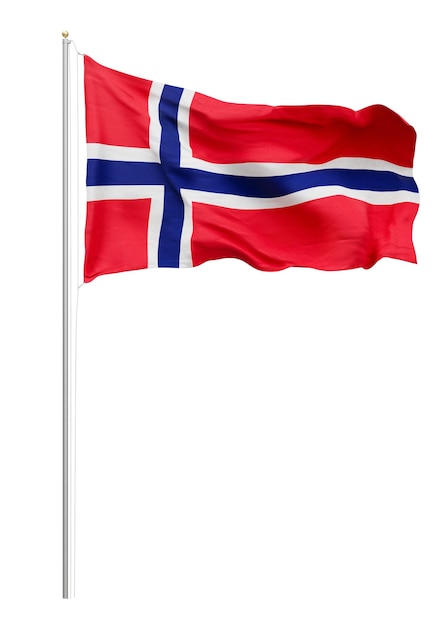 ノルウェーの国旗 コラージュ要素 透明な背景